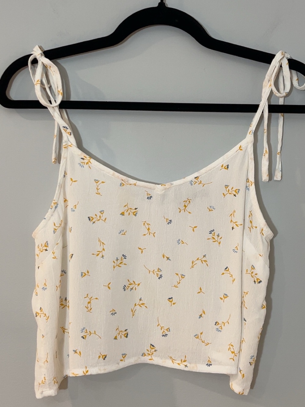 Cotton On Cream Floral Tie-Shoulder Cami